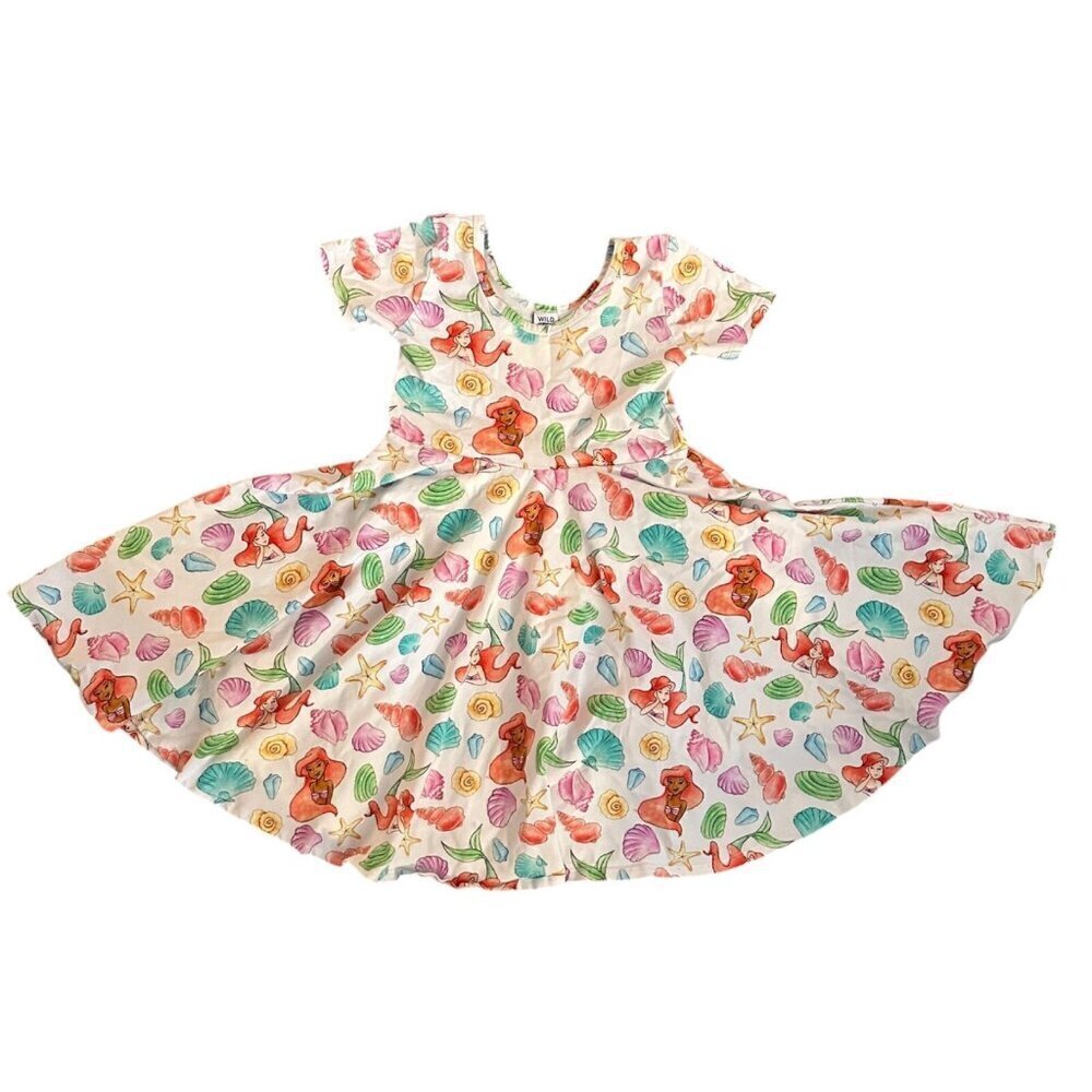 Wild Rich Kids twirl dress girl's size 9/10 little mermaid disney ariel